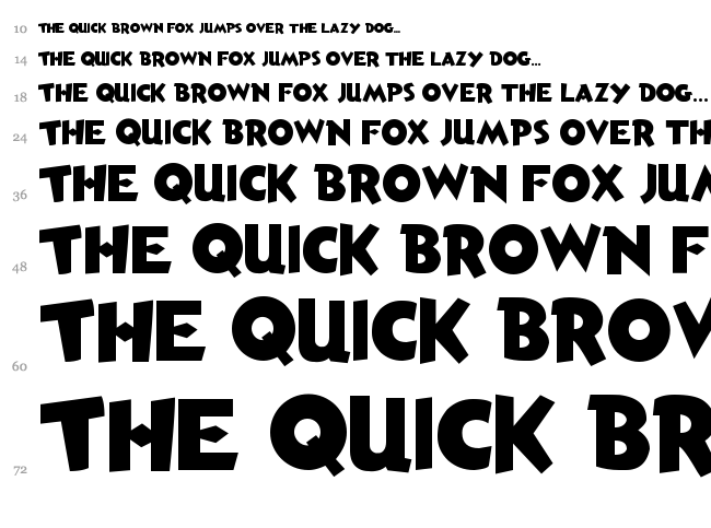 Anderson Torchy the Battery Boy font waterfall